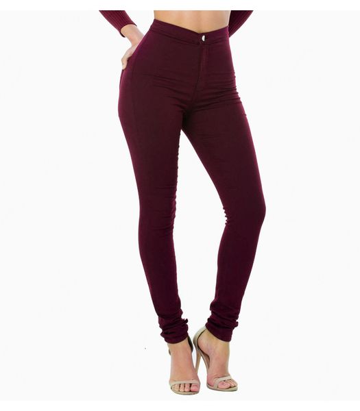 

женщина джинсы женские дизайнерские брюки доставка бесплатная burgundy упругие denim длинные жан брюки брюки тощий карандаш высокой талией f, Blue