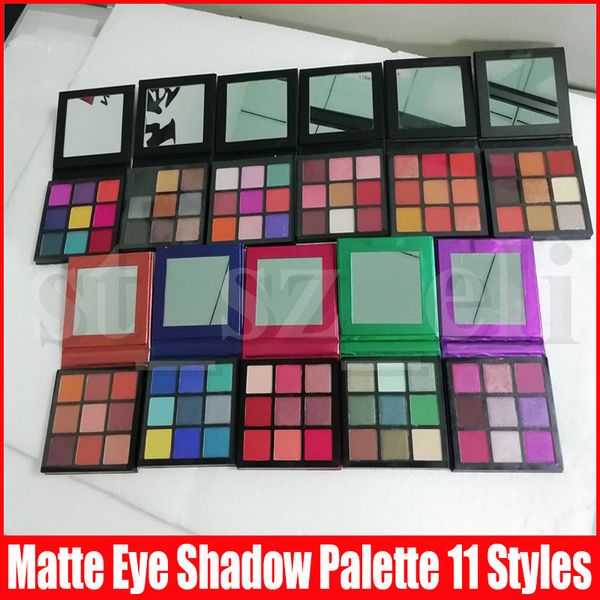 

9 colors matte eyeshadow presses palette makeup eye shadow smokey mauve electric warm brown amethyst ruby emerald sapphire coral gemstone