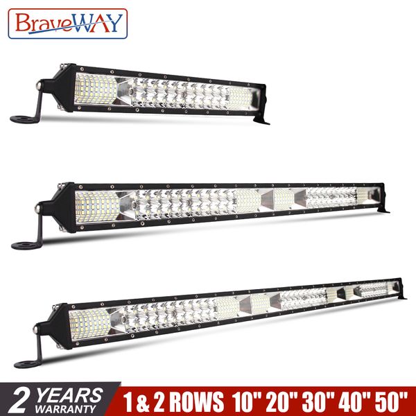 

braveway led light bar led work light bar waterproof for suv 4wd atv offroad boat tractor combo beam extra 12v 24v