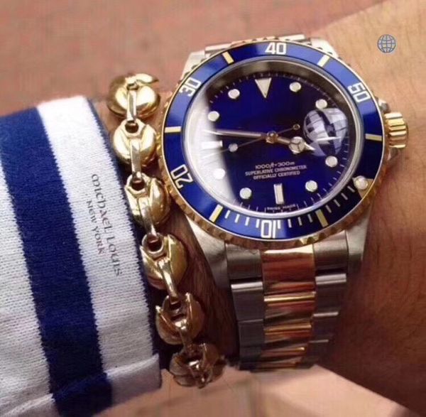 U1 Фабрика Лидер продаж Наручные часы с сапфировым синим керамическим безелем из нержавеющей стали 40 мм Автоматические механические мужские часы