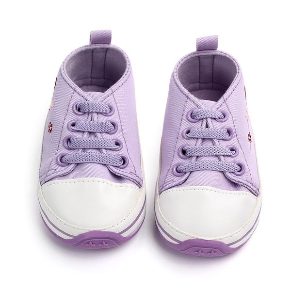 

new spring and autumn canvas baby shoes girl embroidery outdoor walking anti-slip rubber soft soled shoes infant toddlers