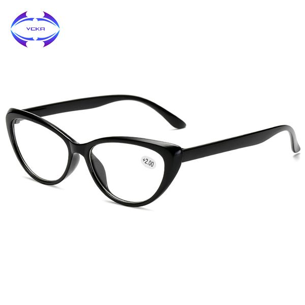 

vcka cat eye reading glasses women men lightweight presbyopic reading glasses 1.0 1.5 2.0 2.5 3.0 3.5 4.0 presbyopia eyewear, White;black