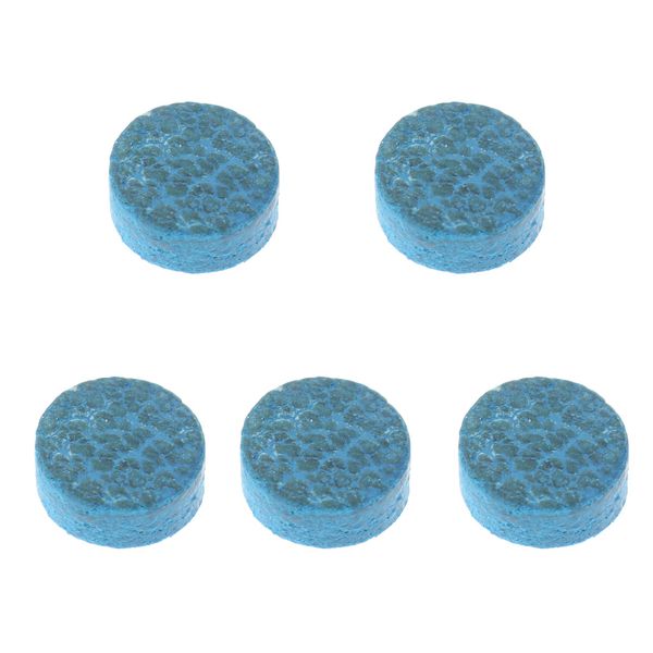 

5 pieces / set 10mm blue diamond leather glue-on snooker pool billiard cue tips