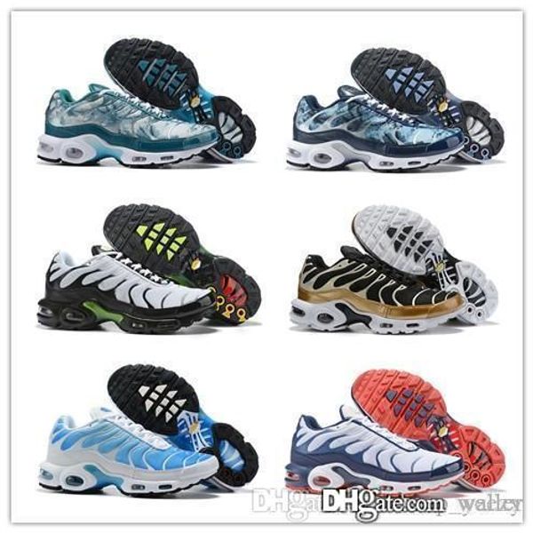 

designer mens mercurial tn plus se nic qs running shoes tns blue gray black white sport sneakers outdoor shoes