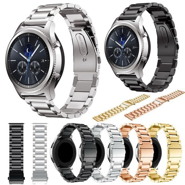 

stainless steel strap metal watch band for samsung galaxy watch 42/46mm gear s3, Black;brown
