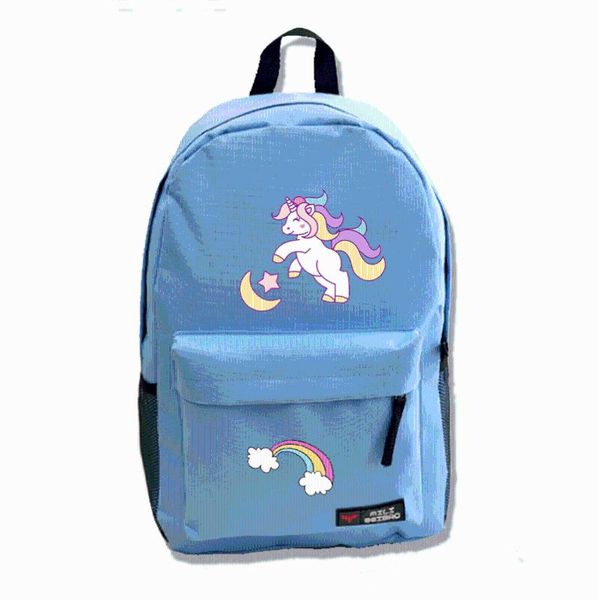 

мода холст школьная сумка вокруг студента модный рюкзак дикая личность путешествия рюкзак единорог мультфильм аниме шаблон