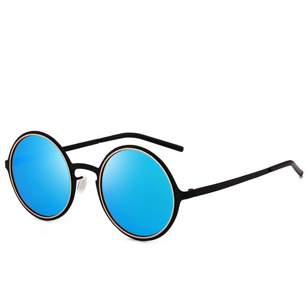 

new polarized sunglasses fashion round frame sunglasses women's european and american fashion street sunglasses sale, White;black