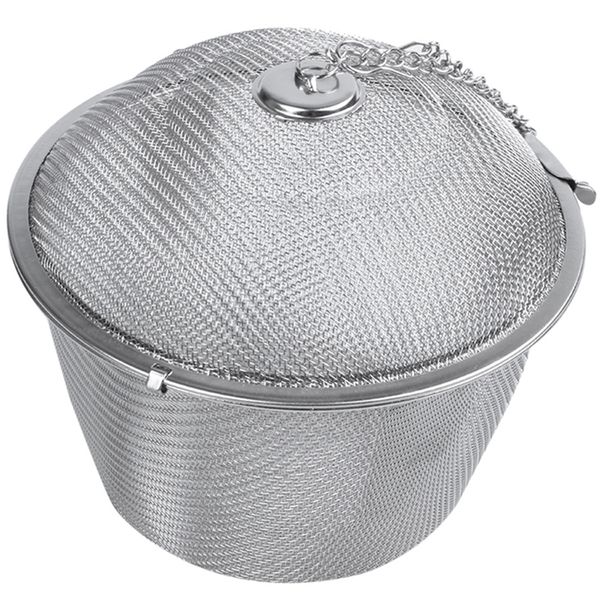 

extra large stainless steel twist lock mesh tea ball tea infuser with hook chain