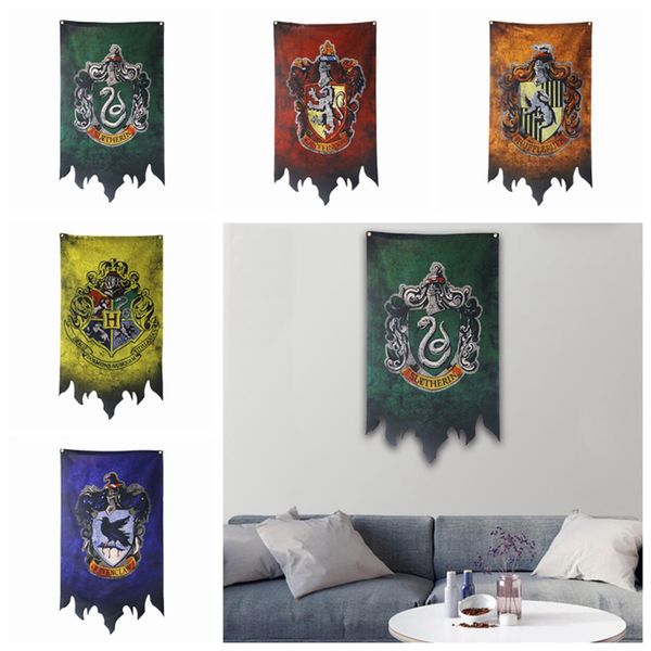 

hogwarts college party flags harry potter banner flag gryffindor slytherin ravenclaw hufflepuff flags house bar wall decoration zza1572-4