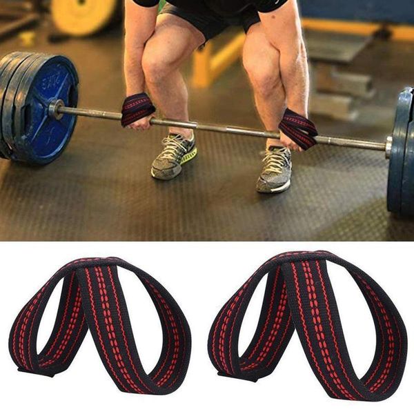 

figure 8 weight lifting straps dead lift wrist strap for pull-ups horizontal bar powerlifting gym fitness bodybuilding equipment