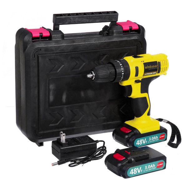 

48v electric screwdriver cordless mini drill rechargeable li-ion batteryhigh torque 25+1 screwdriver drilling tool from ru us cn