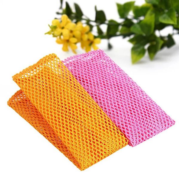 

2pcs dish washing net cloths rapid dry scourer inodore mesh washing cloths kitchen cleaning cloths dish cleaning cloth cleaner