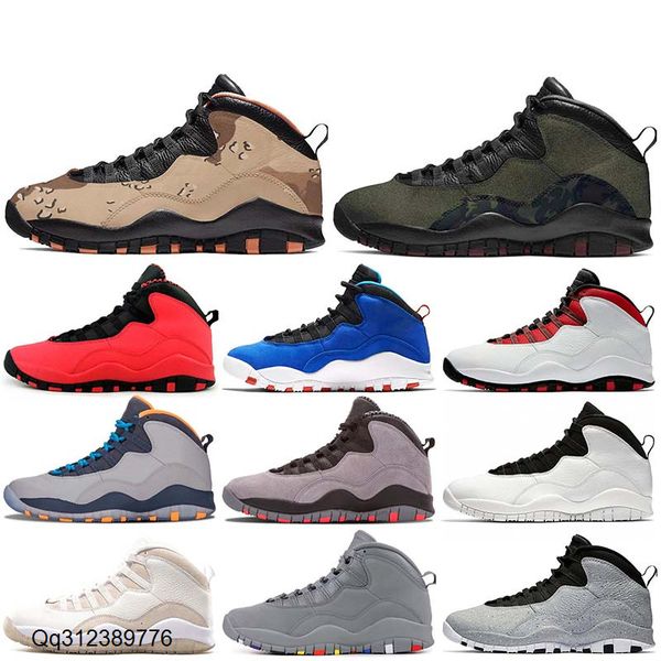 

new arrival jumpman 10 10s mens basketball shoes desert camo tinker fusion red cement i'm back chicago bobcats class of 2006 sports sne