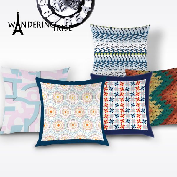

colorful geometric cushion covers pillow stripe case cushions cover sofa white personalized home pillows decor bed cases kissen