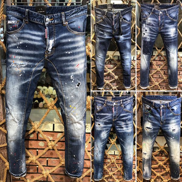 

2019 new famou brand de igner long ripped individuality conci e men jean quality fa hion luxury biker jean for men ale