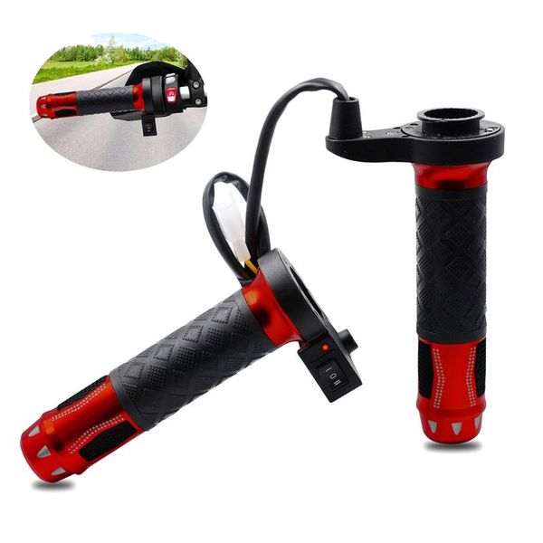 

2pcs 12v aluminum alloy universal electric heating handle grips adjustable temperature for universal atv motorcycle