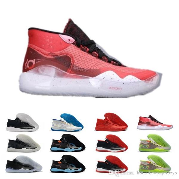 

kevin durant xii kd 12 fluorescent green sports basketball shoes good quality mens designer sports sneakers