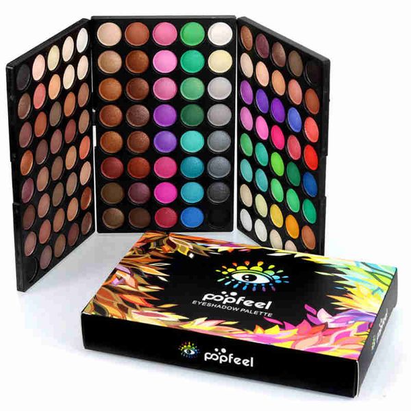 

popfeel 120 colors gliltter eyeshadow palette matte eye shadow pallete shimmer nude make up palette set kit makeup dhl