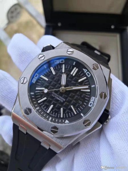 

men's watch luxury fashion 42mm stainless steel matte face new mechanical watch calendar calendar automatic mechanical watch, Slivery;brown