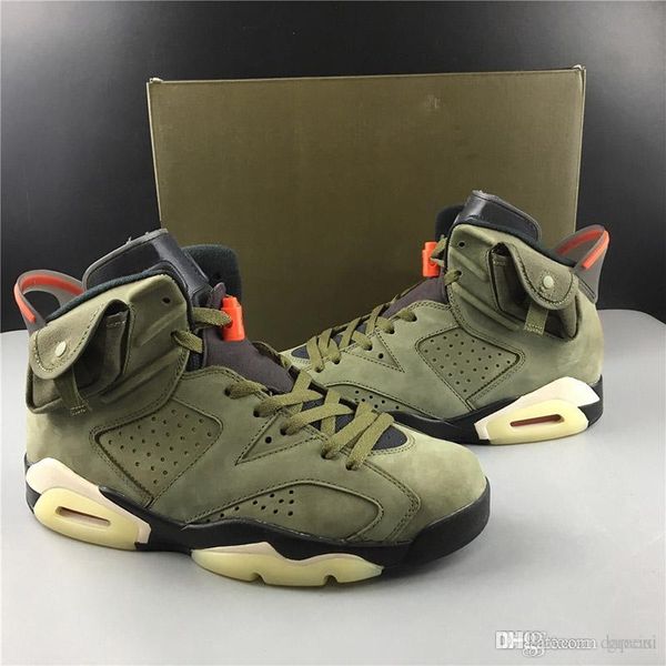 

2019 travis x houston 6 medium olive men basketball shoes cn1084-200 3m cactus jack 6s mens trainer sneakers