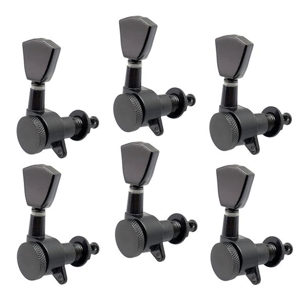

6pcs 6r electric guitar tuners machine heads tuning pegs (black