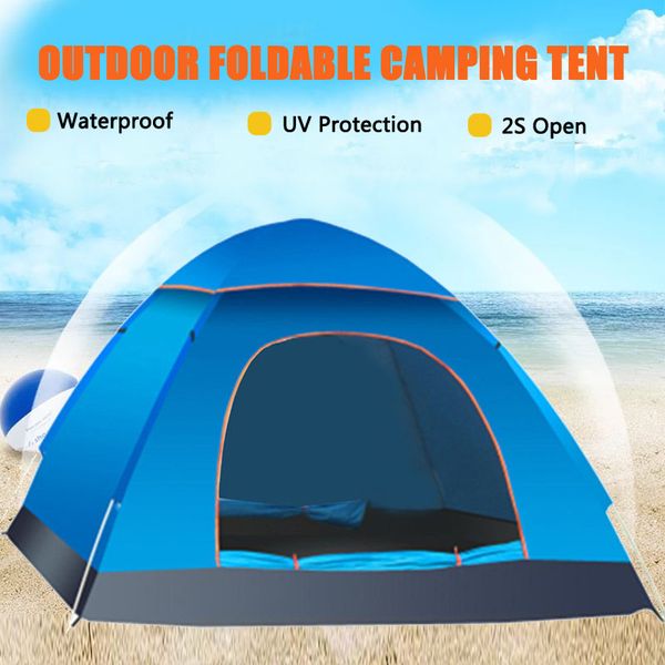 

cubic tent2-3person waterproof outdoor garden foldable tent camping hiking beach travel instant pop up open anti uv awning sunshelter tent