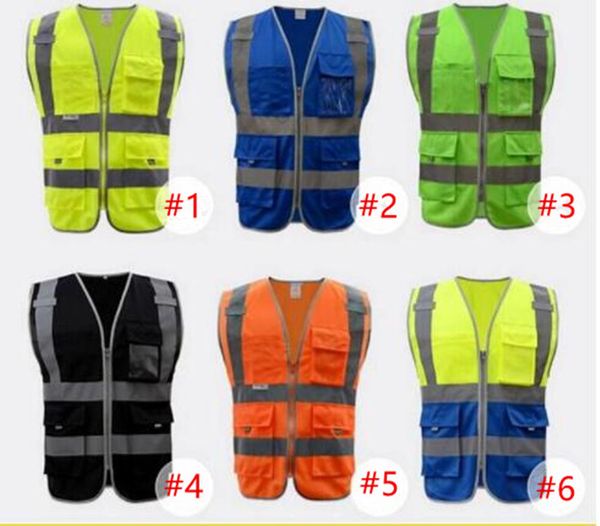 

high visibility working safety construction warning reflective traffic work vest green reflect safe clothing men's vests dhl