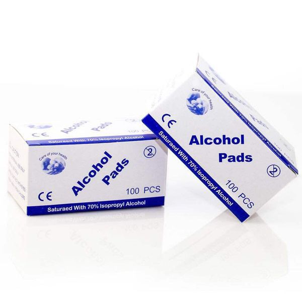 

disposable alcohol pads for mobile phone clean disinfection use antiseptic skin cleaning care jewelry 100pcs/cartoon 50 carton/lot