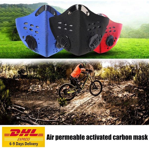 

us stock cycling protective face masks with filter black fy9038