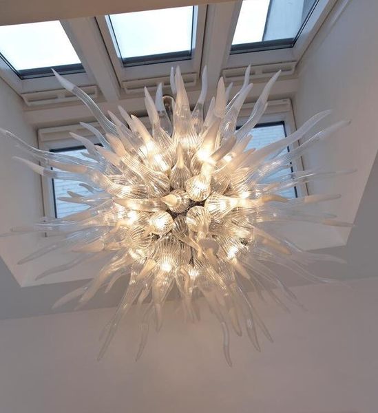 

luxurious lamp white chandeliers home decorative ceiling lamps hand blown murano glass romantic led pendant lights