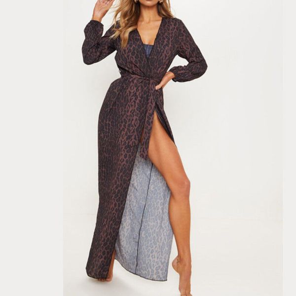 

women bikini cover up 2019 leopard swimwear wrap maxi skirt sarong kimono kaftan long maxi dress biquini new, Blue;gray