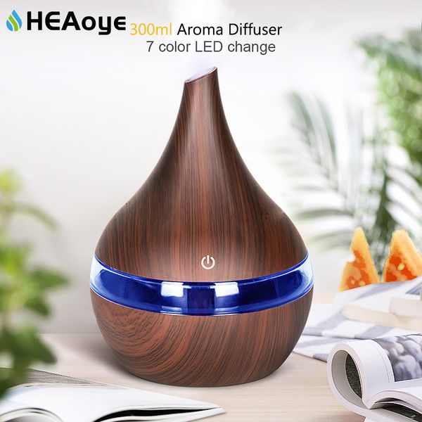 

300ml usb air humidifier electric aroma air diffuser wood ultrasonic essential oil aromatherapy cool mist maker for home car