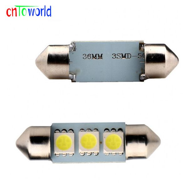 

4pcs bright white led car c5w 3 smd 3smd festoon 31mm 36mm 39mm 41mm interior dome light lamp bulb