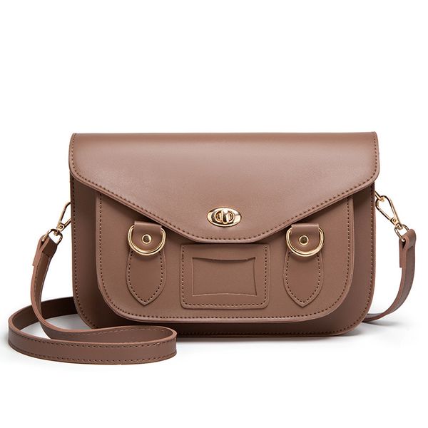 

2020 student korean version college style black handbag girl fashion wild one-shoulder diagonal small square pu leather bags