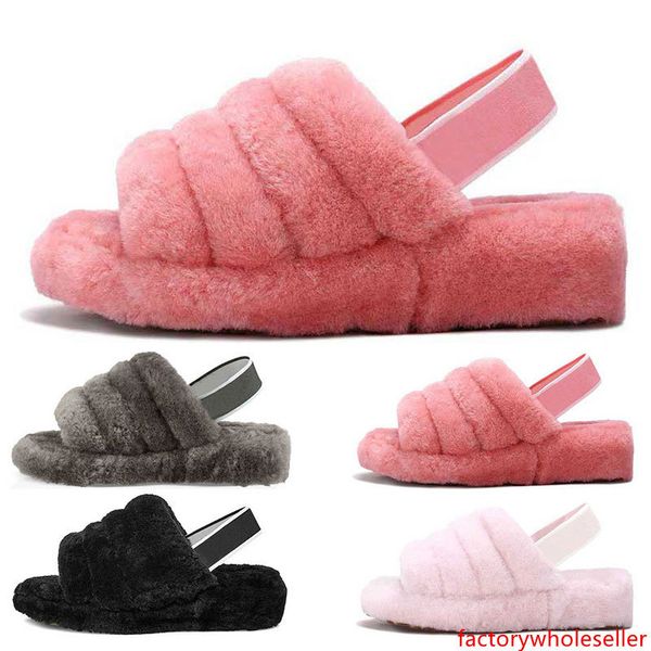 

australia slippers designer furry slipper 2020 new arrivel womens girl comfortable warm fashion black warm pink grey size 5-10