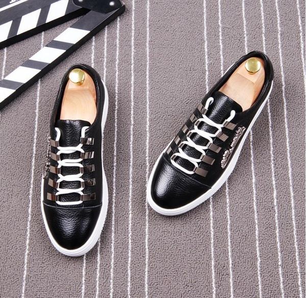 

spring genuine leather men designer shoes loafers casual shoes men business shoes smoking slipper 236, Black