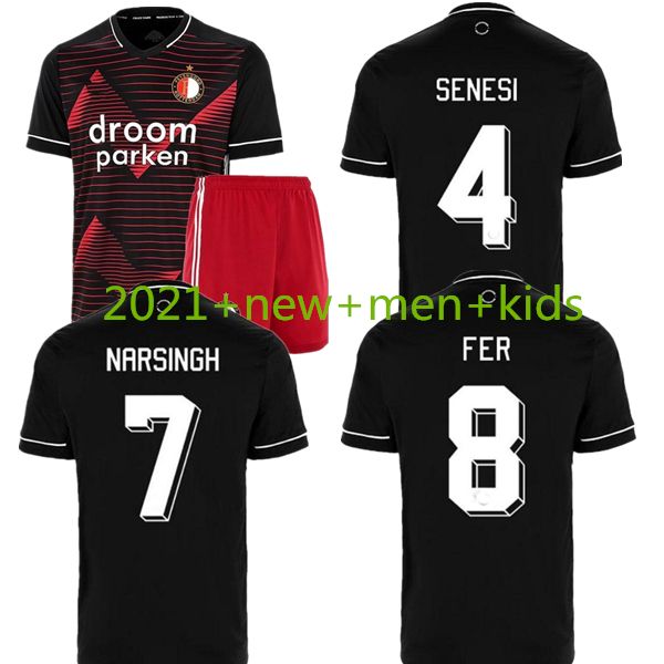 

new20 21 feyenoord soccer jersey kokcu berghuis fer camiseta de futbol jorgensen camiseta de futbol 2020 2021 senesi men kids football shirt, Black;yellow