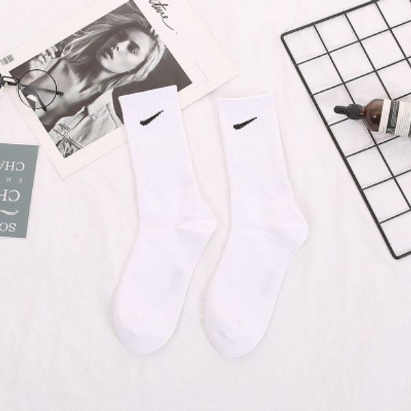 

men women sports socks fashion long socks with printed new arrival colorful womens and mens stocking casual socks, Black