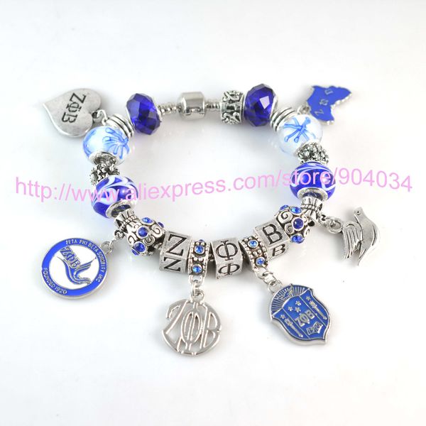 

zeta phi beta sorority bracelet zpb charm bead bracelet bangle 1pc ing, Black