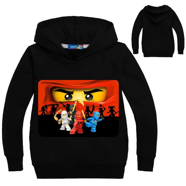 

2018 верхняя одежда для мальчиков ninja hoodies костюмы для мультфильмов одежда футболки детские кофты для мальчиков детские топы, Black