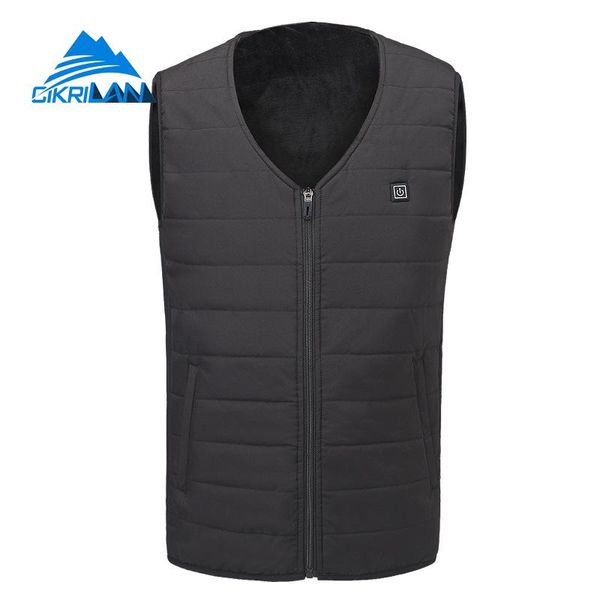 

mens winter outdoor hiking trekking quilted insulated heated vest warm camping sport waistcoat heating fishing pgraphy gilet, Gray;blue