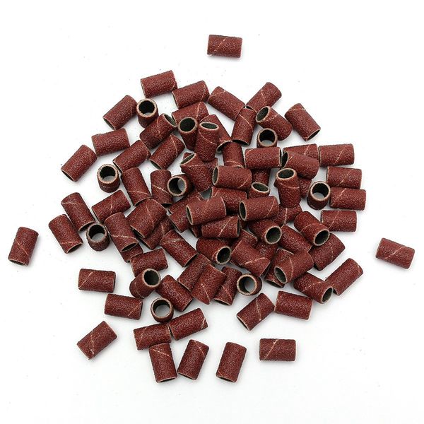 

100 pcs nail drill sanding band machine replacement bits pedicure (80#