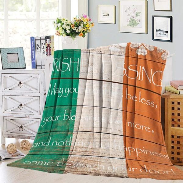 

nap blanket striped creative autumn and winter warm sofa blanket digital printing double-sided flannel airable