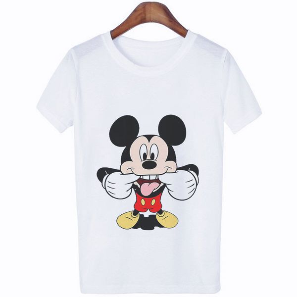 

summer 2020 mouse print graphic tees women t-shirt tumblr streetwear vogue tshirt kawaii harajuku casual ladies t shirt, White