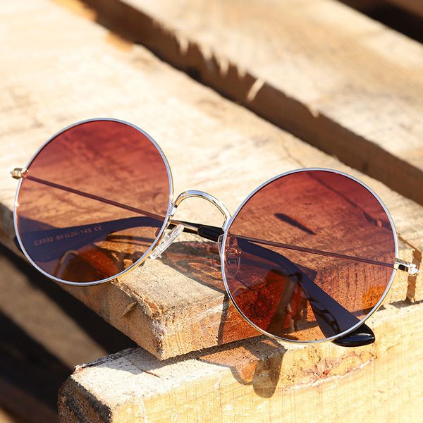 

classic vintage polarized brand designer gothic round steampunk sunglasses men women mirror sun glasses for male oculos de sol, White;black