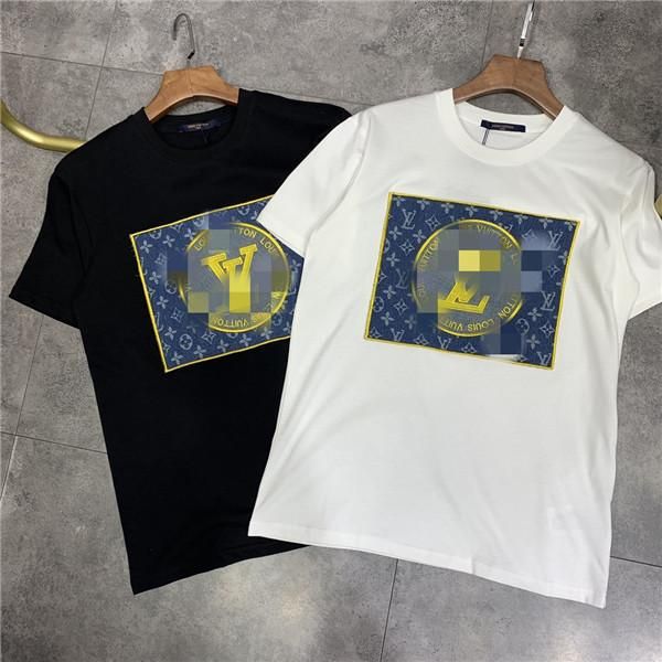 

20ss общества роскошные дизайнерские футболки модный бренд логоспринт мужчины женщины t рубашка свободного покроя хлопок тройник высокое кач, White;black