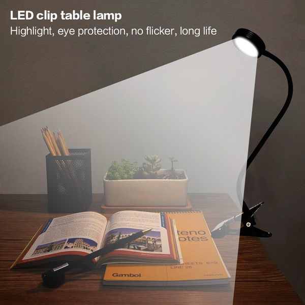 

brelong led eye clip clip desk lamp reading fill light third-level dimming usb powered