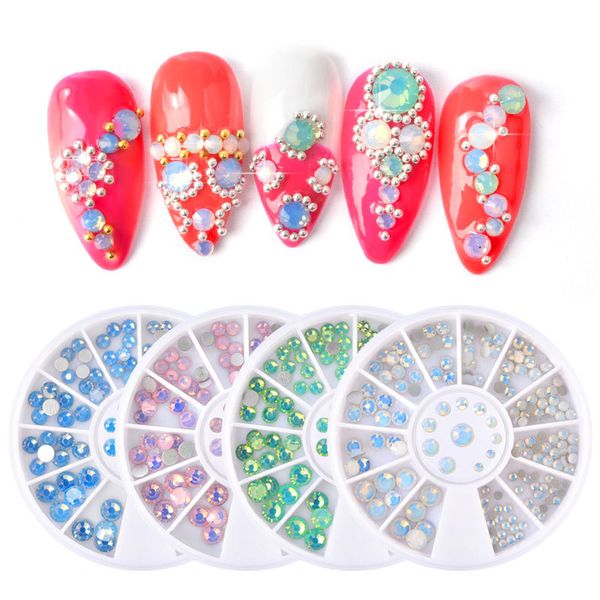 

cross-border exclusive nail jewelry protein rhinestone symphony flat snow protein nails tie zuan mobile, Silver;gold