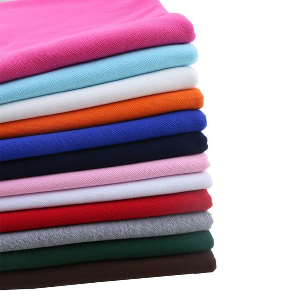 

100% cotton knit pique fabric summer polo t-shirt cloth breathable moisture wicking, Black;white