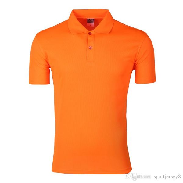 

2019 latest autumn and winter men's casual quick-drying lapel polo simple orange short sleeve t-shirt jh-004-062, Black
